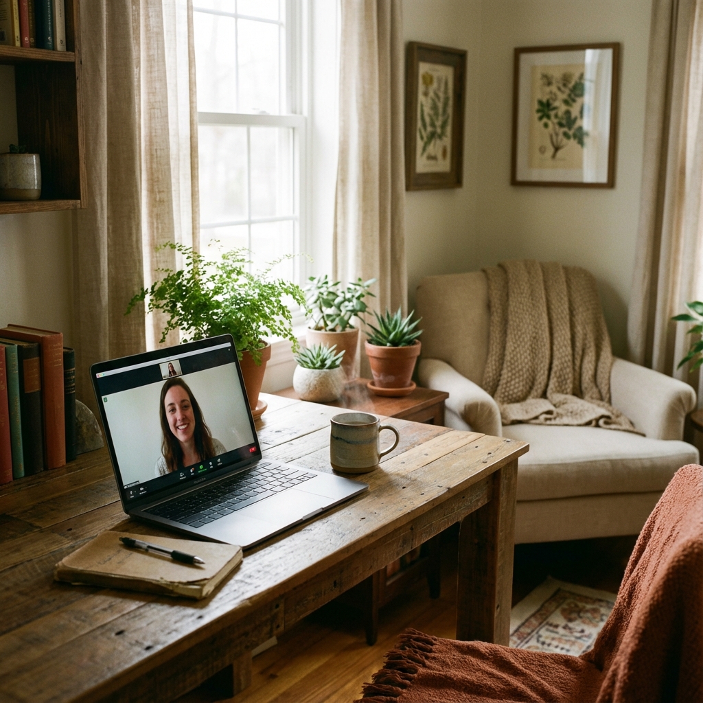 Sesión de terapia online